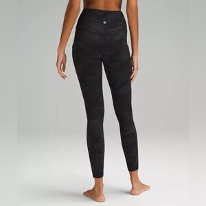 Lululemon Black & Green Acid Wash High Rise Leggings